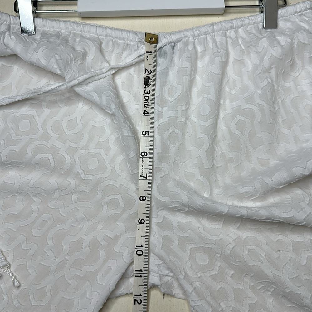 Tommy Bahama White Drawstring Waist Lightweight 100% Cotton Coverup Pants Size L - Picture 12 of 14